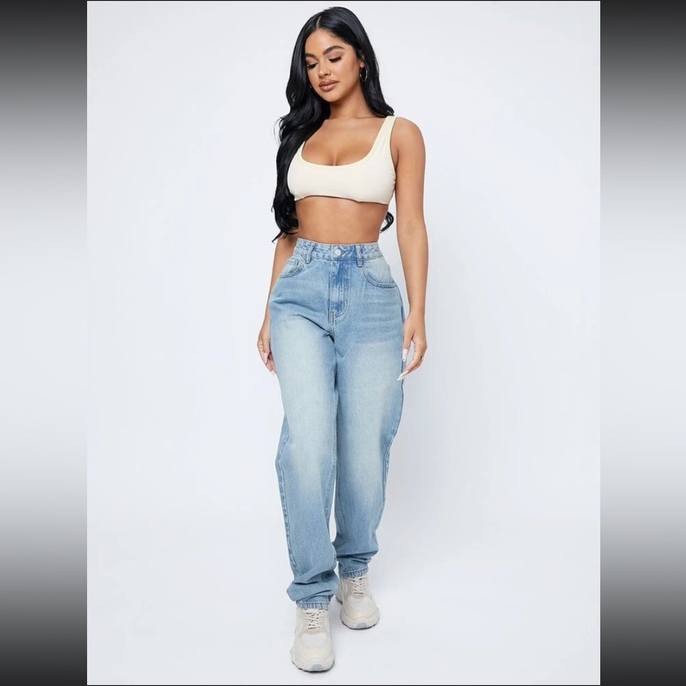 SHEIN high waist mom jeans